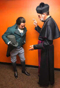 Scarpia Agent and Priest backstage in Tosca (SF Opera)