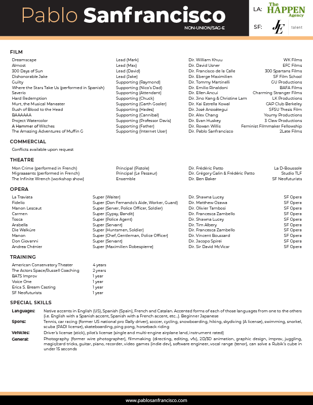 Click to download Résumé