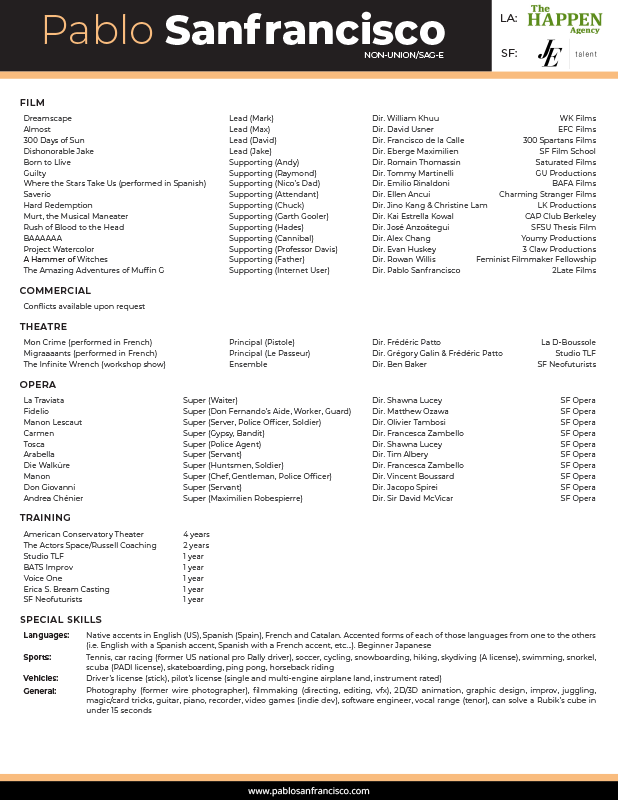 Click to download Résumé